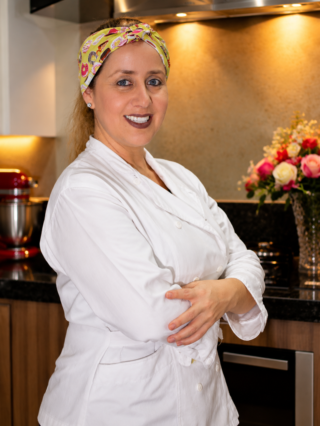 Carol Nunes, professora de Panetones Mágicos, em sua cozinha